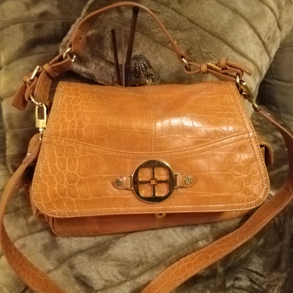 Imani Cognac Leather Shoulder Bag